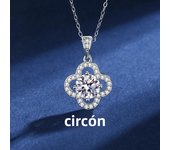 JoyceJelly 1 Carat Real Moissanite Pendant Necklace For Women D color 925 Sterling Silver Fine Jewelry Lady's Clavicle Chain