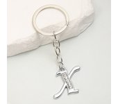 Simple A-Z 26 Letter Pendant Keychain English Alphabet Keyring For Friend Good Gift Holder Handbag Car Jewelry