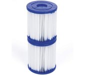 Bestway 58093 - filtro de agua tipo i para depuradora de cartucho 1.249 litros - hora blanco 8 x 8 x 18 cm