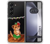 Funda Silicona Transparente para Samsung Galaxy Z Fold 5 5G diseño Suricata Dibujos