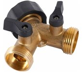 Grifo Doble para Lavadora, divisor de conexión de Grifo de Manguera de agua en Y de 2 Vías, Grifo exterior-