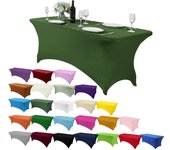 4FT/6FT/8FT Spandex Table Cover Table Universal Fitted Stretch Tablecloth for Party, Banquet, Wedding and Events