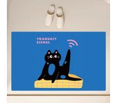 Cute Black Cat Bath Mat Diatom Mud Non Slip Cartoon Doormat Super Absorbent Kitchen Rug Toilet Floor Carpet Home Room Decoration