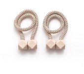 Strong Magnetic Curtain Tie Backs Buckle Clips Hold Backs Rope Tiebacks Home(2 Pieces, Champagne)