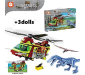 Jurassic Dinosaur Building Blocks Adventure Team Dinosaur Scene Puzzle Assembly Building Blocks Model Toy Gift