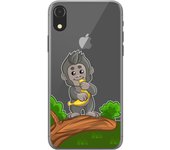 Tumundosmartphone Funda Gel Transparente para Iphone Xr diseño Mono Dibujos