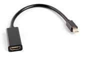 ADATADOR LANBERG MINIDISPLAYPORT MACHO/HDMI HEMBRA 20CM NEGRO