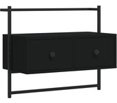 vidaXL Mueble TV de pared madera ingeniería 60,5x30x51 cm, Mueble de Salon, Mueble TV, Mueble TV salon, Mesa de TV, Mueble tele