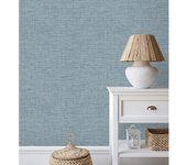 Muestra DIN A4 de Papel pintado vinílico ecológico efecto fibra vegetal tejida teñida con textura en relieve - Soho Fabric 682341 de GAULAN