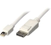 Lindy DisplayPort 2m Mini DisplayPort Blanco - Cables displayport (2 m, Mini DisplayPort, DisplayPort, Macho, Macho, Níquel)