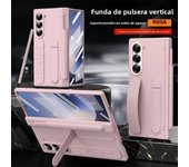 Wristband Holder Hinge Phone Case For Samsung Galaxy Z Fold 6 5 4 3 With Pen Slot & S Pen Screen Protector Film Protective Cover