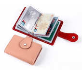 1PC Women Men Leather 26 Slots ID Credit Card Holders RFID Blocking Wallet Case Pocket Bag