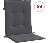 vidaXL Cojín silla jardín respaldo bajo 4 uds tela Oxford Color Antracita,  Azul,  Verde y mas Cojín Decorativo de Asiento Cojines de muebles de salon