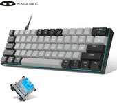 MageGee MK-Star61 60% Mechanical Gaming Keyboard 61Keys Sea Blue Backlit Small Compact Portable 60 Percent Gaming Keyboard Gamer