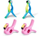 4 pinzas para toallas de Playa, toallas para tumbonas, pinzas grandes para ropa de Lavadería, apoyos portátiles