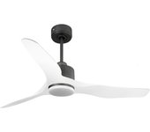 Ventilador de techo Reversible Termostato Dimable Wifi Motor DC Techos Inclinados Mando a Distancia Luz tres tonos Adaptador 2/3 Aspas Hypersilence Memoria
