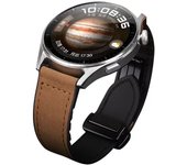 Magnetic leather watch strap, compatible with Huawei/Xiaomi/Samsung, Galaxy Watch 3 45/46mm, women's and men's 22mm watch straps