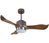 Ventilador de techo Reversible Termostato Dimable Wifi Motor DC Techos Inclinados Mando a Distancia Luz tres tonos Adaptador 2/3 Aspas Hypersilence Memoria