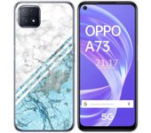 Tumundosmartphone Funda Gel Tpu para Oppo A73 5G diseño Mármol 02 Dibujos