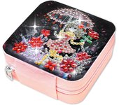 1pc/Set Diamond Art Portable Jewelry Box Canvas Diamond Art Travel Jewelry Box Diamond Painting Jewelry Box Kit for Necklace