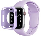 Candy Soft Silicone Bend+Case for Apple Watch Cover 9 8 7 6 Se 5 45mm 42mm 38 Protection Iwatch Serie 44mm 40mm 41mm Strap+case