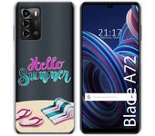 Funda Silicona Transparente para ZTE Blade A72 diseño Summer Dibujos