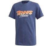 ADIDAS Camiseta Graphic Ya Junior manga corta azul de tenis y padel - FM9865