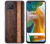 Tumundosmartphone Funda Gel Tpu para Oppo Reno 4Z 5G diseño Madera 05 Dibujos