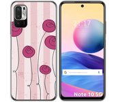 Tumundosmartphone Funda Gel Tpu para Xiaomi Redmi Note 10 5G / POCO M3 PRO 5G diseño Flores Vintage Dibujos