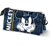 Disney Mickey Mouse Blue Triple HS Pencil Case, Dark Blue