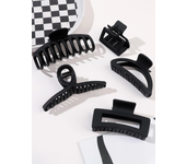 5 Pcs Mixed Colors And Shapes Big Hair Claw Clips for Women Girls Thin Thick Curly Hair, Strong Hold Jaw Clips.