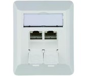 Caja de conexiones Telegärtner AMJ cat. 6 A (profunda), blanco alpino