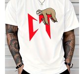 Men's 100_ cotton summer loose size Gas Monkey Creative pattern print slim fit casual sports round neck short sleeved T-shirt