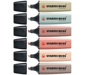 STABILO - BOSS NatureColors marcador 6 pieza(s) Punta de cincel Negro, Bronce, Marrón, Verde, Gris, Verde claro 70/6-2-2