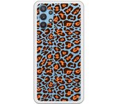Funda compatible con Samsung Galaxy A32 - Fondo leopardo marron naranja