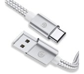 Niucom cable de carga rápida USB A a USB tipo C PD cables de nylon trenzado para smartphone, tablet y ordenador portátil