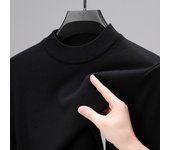 Half Turtleneck Knitwear Sweater New Autumn/Winter Mock Neck Sweatshirts Solid Color Pullovers Man Brand Casual Mens Clothing
