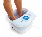 InnovaGoods® Spa para Pies Plegable 10 Litros, masajeador de pies burbujas con vibración y calentador agua por infrarrojos, 10 rodillos, puntos de presión sensación de alivio, descanso, relajación.