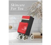 Carrito de Compra Plegable [Carro Carrito] Ligero Bolsa Termo 90x30x39cm , Resistente, Plegable, con 4 Ruedas Resistentes, para la Compra de Alimentos, Capacidad de Carga 40 Litros