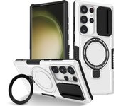 Heavy-duty Armored 2-in-1 Fall-proof Case for Samsung S24 S23 S22 S21 Plus Ultra S20FE Note20 Magnetic Stand Phone Case