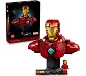 LEGO® | Marvel Busto de Iron Man MK4 Maqueta Construible 76327 para Adultos con Minifigura, Pieza de Exposición Coleccionable, Set de Construcción Basado en los Vengadores