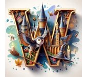Harry-Potter Fantasy Castle And Owl Letters 5D Diamond Painting Art Magical Alphabet Witch House Cross Stitch Mosaic Home Decor