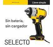 Llave de Impacto Inalámbrica Profesional - 500Nm de Torque, Batería Li-Ion1500AH - Ideal para Talleres Mecánicos y Reparación de Coches