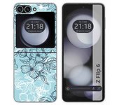 Tumundosmartphone Funda Carcasa Dura para Samsung Galaxy Z Flip 6 5G diseño Flores 03 Dibujos