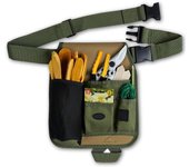 Cinturón para herramientas de jardinería, bolsa pequeña, bolsa ajustable para carpinteros, jardineros, constructores y ebanistas.