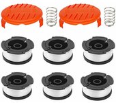 Juego 6+2+2, compatible con cabezal de corte de nailon de carrete AF-100-3ZP de BLACK+DECKER