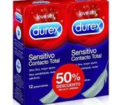 Promoción Durex Sensitivo Contacto Total, 2 X 12 Uds