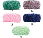 5pcs X100g Soft Velvet Yarn For Knitting Sweater Scarf Blankets Thick Crochet Yarn Threads