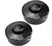 SOMY Paquete de 2 cabezales universales para cortacésped, carrete de repuesto para cortacésped de nailon M10 x 1,25 para cortacésped de gasolina, cabezal cortador de cepillo