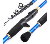 Sougayilang 1.8-2.4m Telescopic Fishing Rods Ultra light Spinning Casting Carbon Pole Fishing Accessories Lure Weight 10-30g